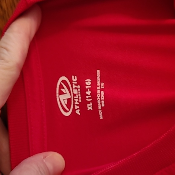 💥3for$12💥 Athletic Works boy's red long-sleeved shirt size XL (14-16) - Picture 4 of 5